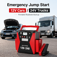 Alimentation de démarrage d'urgence pour camions 12V/24V double alimentation diesel/essence 6000A avec chargement USB pour camions agricoles et militaires