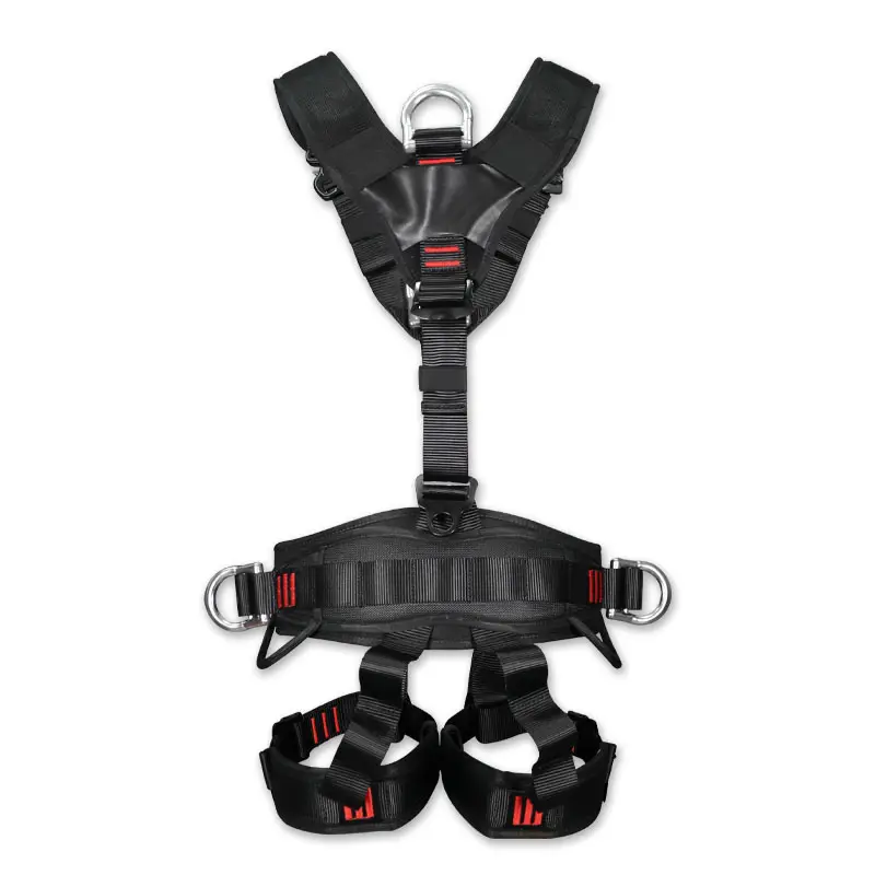 Full Body Harness with Ascender Personal Protective Fall Rescue Protection Equipment for Rock Climbing