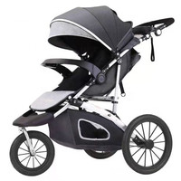 Poussette de jogging de bonne qualité pour bébé, système de voyage, pliable, de luxe, sûr et confortable, à 3 roues