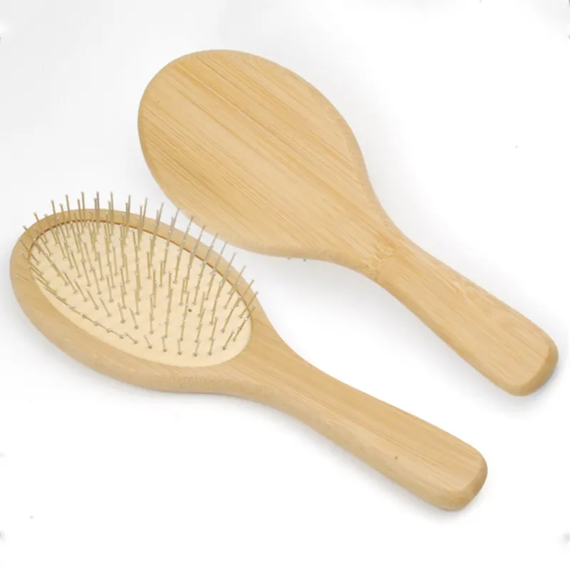 Hot Selling Metal Bristle Paddle Brush Scalp Massage Bamboo Brushes for Curly Hair