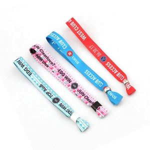 Cheap Custom Luxury Fashion Sport Party Decoration Fabric <b>Bracelets</b> Ticket Wristband - Product Image 1