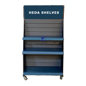 Blue Color Exhibition Display Stand Retail Display Racks Grocery Gondola Shelving - Product Image 3