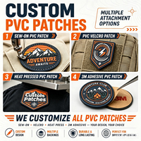 Patch en caoutchouc PVC souple 2D personnalisé à faible MOQ, avec logo et conception gratuite, fixation auto-agrippante pour chapeaux, casquettes, sacs à dos, sacs, idéal pour les petites entreprises et startups