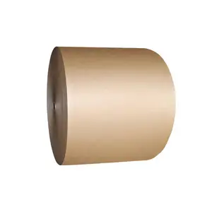 Rolo De Papel Kraft Marrom Reciclado Para Copo De Matéria-prima Rolo De Copo Revestido PE Rolos De Papel Laminado De Papel