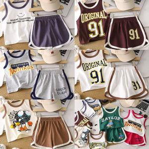 Groothandel 2025 Zomer Babykleertjes Pak Twee Stukken Mooie Gepersonaliseerde Kinderkleding 0-5 Jaar Kindersets - Product Image 6