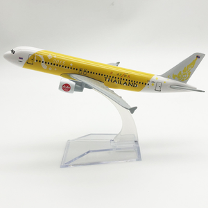 Cadeaux promotionnels <span class=keywords><strong>pas</strong></span> chers, modèle d'<span class=keywords><strong>avion</strong></span> en alliage, échelle 1:400, 16 cm, A320, compagnie aérienne thaïlandaise, jaune, Airbus, modèle d'<span class=keywords><strong>avion</strong></span> miniature - Product Image 5