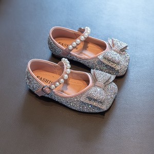 Zapatos de Princesa Antideslizantes para Niñas, Zapatos de Vestir con Pedrería y Lazo, Zapatos de Cuero para Niñas - Product Image 4