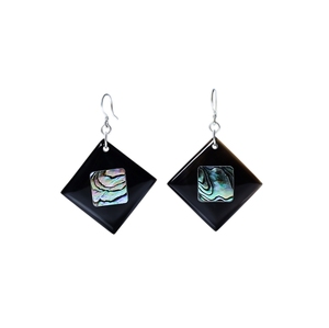 Minh Giang Craft Sustainable Buffalo Horn Earrings Handmade Elegant Natural Tone Jewelry - Product Image 1
