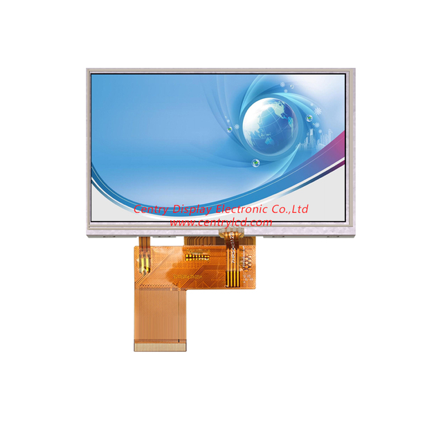 24bit RGB Interface 40pin 4.3 Inch Liquid Crystal Display 400 Brightness Digital Audio Display Panel