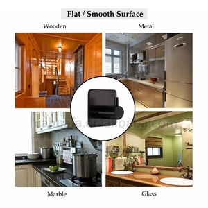 HF Wholesales OEM Household Stainless Steel Multifunctional Self Adhesive Heavy Duty Brushed/Black/Gold <strong>Single</strong> Wall <strong>Coat</strong> <strong>Hook</strong> - Product Image 5