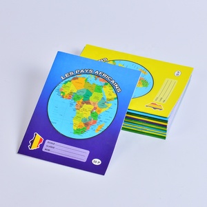 สมุดแบบฝึกหัดพิมพ์ลายไล่สีสีสันสดใสสมุดแผนที่แอฟริกาสมุดจดจดเพื่อการศึกษาภาษาฝรั่งเศส - Product Image 2