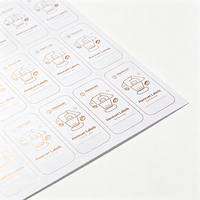 Étiquettes d'emballage pour assortiment de café Haoxuan OEM, film PP blanc mat, impression UV sélective, autocollants adhésifs pour coffrets de café