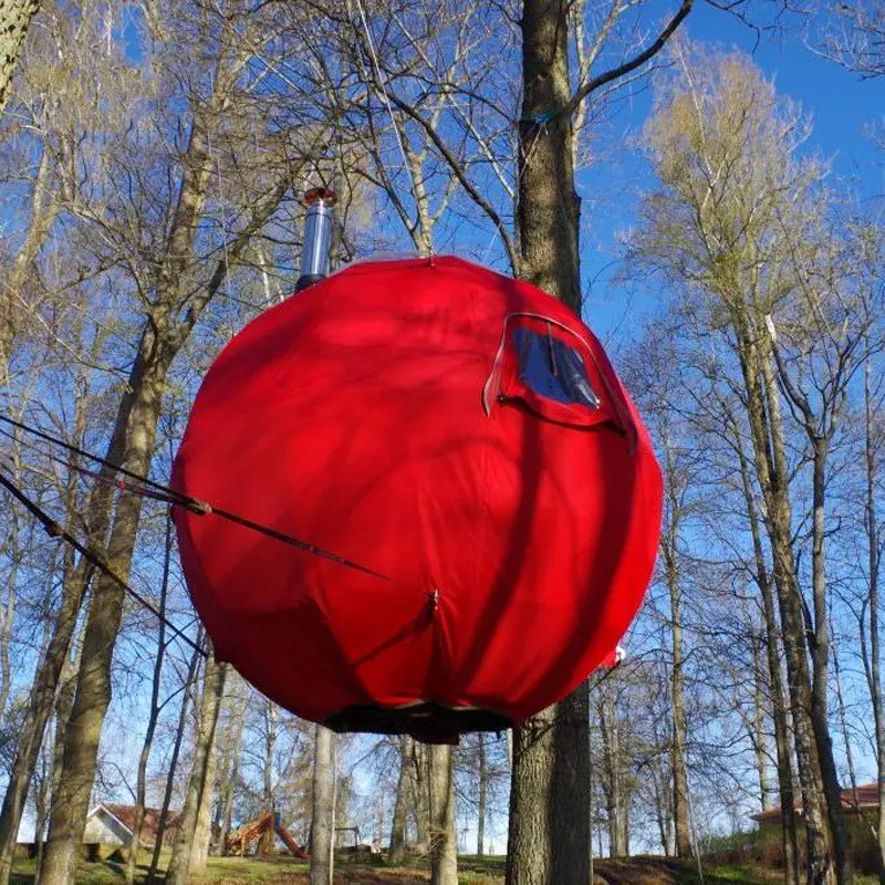 Barraca de pendurar árvore de acampamento, estrutura de alumínio da árvore do jardim, tenda de pendurar para árvore da floresta