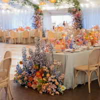 Bruiloftdecoratie Boho 70cm Bloemen Dansvloer Terracotta Zijden Rijzitplaatsen Bloemen Citrus Bloemengang