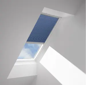 Cordless Honeycomb Blinds Keep Warm Full Blackout Fabric Window Shades for Skylight