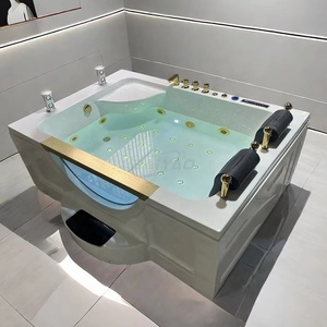 Jacuzzi Acrílico de <span class=keywords><strong>Precio</strong></span> de Fábrica para 2 Personas, Bañera de Hidromasaje Interior con Jets de Hidromasaje y Panel de Control LED - Product Image 1