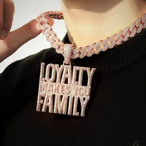 คอลเลกชันใหม่ส่งออกทั่วโลกจี้เพชร VVS Moissanite ตัดยอดเยี่ยมสีเงินโรสโกลด์ชุบเคลือบผิวสำหรับทุกเพศ - Product Image 3