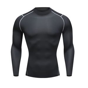 <span class=keywords><strong>Magliette</strong></span> a Compressione ad Asciugatura Rapida per Uomo, Multicolore, Maniche <span class=keywords><strong>Lunghe</strong></span> per Corsa, Strato Base ad Alta Elasticità per Allenamento - Product Image 5