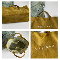 Tas Tote Suede Ramah Lingkungan Premium dengan Pilihan Logo Kustom, Serbaguna untuk Belanja, Kencan, dan Perjalanan Sehari-hari