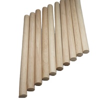 YUESHEN – Tiges rondes en bois d'hévéa personnalisées en gros, 3-60 mm, bâtonnets en bois naturel, pièces usinées CNC