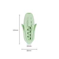 Jouet à mâcher pour chien en silicone de qualité alimentaire, motif chien de dessin animé mignon, durable, bâtonnet de dentition en maïs, pour le nettoyage des dents, utilisation en extérieur, jouet pour animaux de compagnie