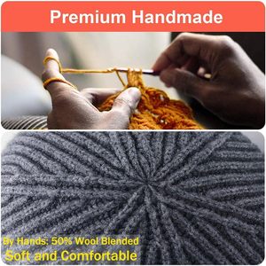 Gorro de Pescador Corto de Lana Fina Personalizado para Hombre y Mujer, Gorro de Punto con Puño, Gorro de Retención de Calor, Gorro Unisex para Adultos - Product Image 2