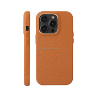 Coque de téléphone en cuir véritable Epsom pour iphone 14 15 Pro Max