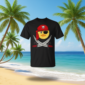 Camiseta de pato pirata con parche en el ojo y espadas, diseño novedoso y divertido para adultos - Product Image 3