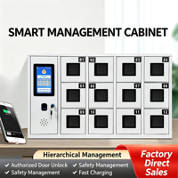 Armoire de gestion et de stockage de téléphones portables Smart Platoon, à poser au sol, avec accès par reconnaissance faciale et empreinte digitale, assemblée