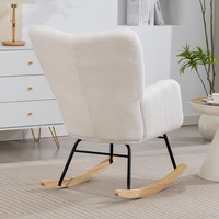 Fauteuil à bascule avec pieds en bois - Meubles de salon d'extérieur confortables pour adultes