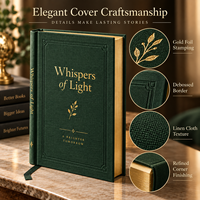 Impression de livres personnalisés à couverture rigide verte avec dorure à chaud et pages intérieures couleur pour projets d'édition et cadeaux