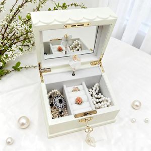 Boîte de rangement pour bijoux de musique, luxe, personnalisée avec logo, en bois, étui de protection pour colliers, bracelets, bagues, boucles d'oreilles - Product Image 6