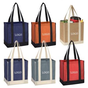 Sacs de courses réutilisables en tissu écologique de grande qualité, sacs fourre-tout non tissés, vente directe d'usine pour le marché des cadeaux et le shopping - Product Image 1