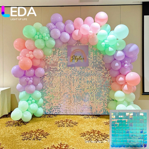 LEDA 30 * 30cm square sequin wind-driven <b>panel</b>, transparent wind-driven buckle <b>panel</b> birthday party background wall decorative - Product Image 3