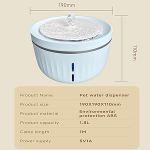 เครื่องจ่ายน้ำอัตโนมัติอัจฉริยะสำหรับสัตว์เลี้ยง แมวและสุนัข ทำจากพลาสติก - Product Image 4