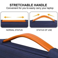 Funda Promocional para Portátil de 13-14 Pulgadas, Bolsa Ecológica para Computadora de Negocios con 2 Bolsillos y Asa de Nailon