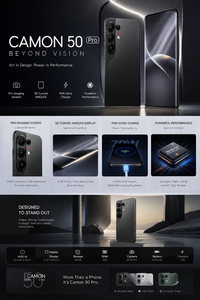 สมาร์ทโฟน 5G Camon50 Pro รุ่นดั้งเดิม ความจุ 512GB รองรับ 2 ซิม ใช้งานได้พร้อมกัน ซีพียู Decca Core กล้อง HD 72+108MP โทรศัพท์มือถือ - Product Image 5
