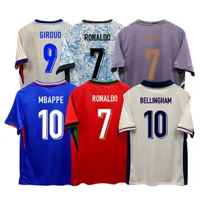 Schlussverkauf 24/25 europäisches Spiel Fußballtrikot Herren Fanversion schnell trocknende Fußballbekleidung für Herren