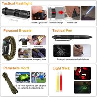 Ventes chaudes - Fournitures de plein air, équipement de camping, boîte à trésors de survie en milieu sauvage, ensemble d'outils de survie en milieu sauvage multifonctionnel
