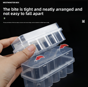 <span class=keywords><strong>Cajas</strong></span> de viales de plástico transparente desechables al por mayor de 3ml-20ml, paquete de 10, para almacenamiento de polvo liofilizado y vacunas, estuche para péptidos - Product Image 3