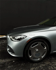 Para <span class=keywords><strong>Mercedes</strong></span> Benz Clase <span class=keywords><strong>S</strong></span> W223 Bodykit Actualización a <span class=keywords><strong>2023</strong></span> W223 <span class=keywords><strong>Maybach</strong></span> S680 PP Parachoques Rejilla ABS Cromo Negro Embellecedor Difusor trasero - Product Image 4
