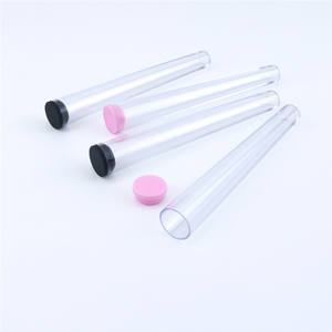 Tube de rangement en plastique transparent pour accessoires de fumage pré-roulés en stock - Product Image 1