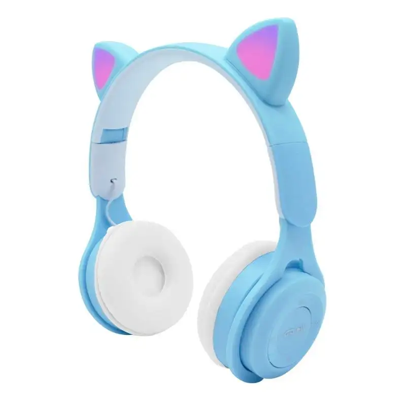Yeni M6 kedi kulakları (buğulanmış kedi kulak şekilli ekmek) kulaklık kablosuz öğrenci kulaklık Mini Macaron