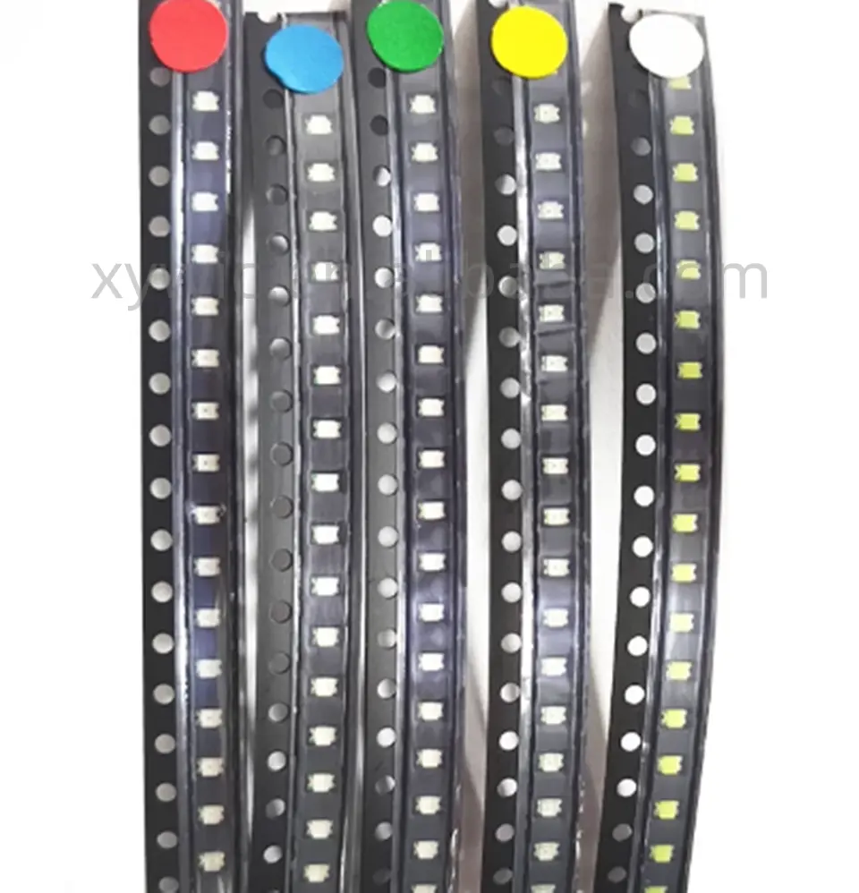 SMD LED combination, SMD LED kit, green/red/white/blue/yellow, 100 units = 5 colors x 20 units, 5050, 5730, 1210, 1206, 0805, 06