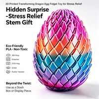 Jouet anti-stress spirale transformable en forme d'œuf de dragon imprimé en 3D pour enfants et adultes, cadeau éducatif STEM