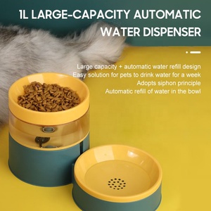 Dispenser di Cibo a Gravità di Grande Capacità <span class=keywords><strong>con</strong></span> <span class=keywords><strong>Bottiglia</strong></span> d'Acqua Automatica per Cani e Gatti di Piccola e Media Taglia, Combo Doppia Ciotola per Animali - Product Image 4