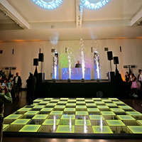 Dalles de sol LED 3D effet miroir infini pour scène de danse, salle de bal, événements DJ, étanches, 4x4M