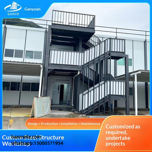 อาคารโครงสร้างเหล็กแบบหลายชั้น โรงงานผลิต โกดังเก็บสินค้า อาคารสูงหลายชั้น โครงสร้างเหล็กแบบแพลตฟอร์ม ที่ออกแบบตามความต้องการ - Product Image 5