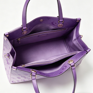 Sac fourre-tout chic <span class=keywords><strong>et</strong></span> moderne en dégradé violet lavande avec chaînes, motif gaufré, sac de travail pour femme urbaine - Product Image 6