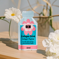 Complément alimentaire en poudre de collagène - Créatine pré-entraînement, boisson liquide au collagène pour la peau, gommes au collagène nutritives